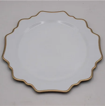 

Eco-friendly christmas plastic plates with rectangle handle tray