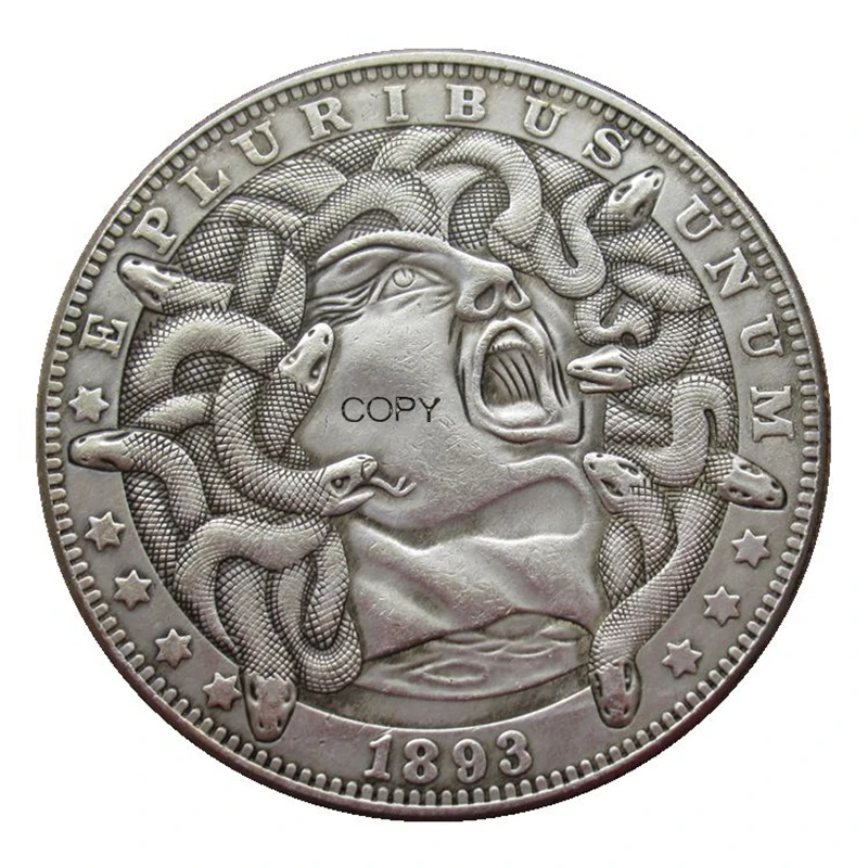 

US Hobo 1893 Morgan Dollar Silver Plated Reproduction Coins #105