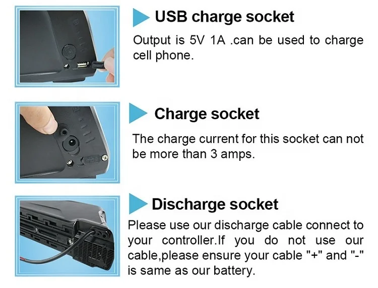 
Dolphin Down Tube Type Electric Bike Li Ion 13Ah 36V 12Ah Lithium Battery 