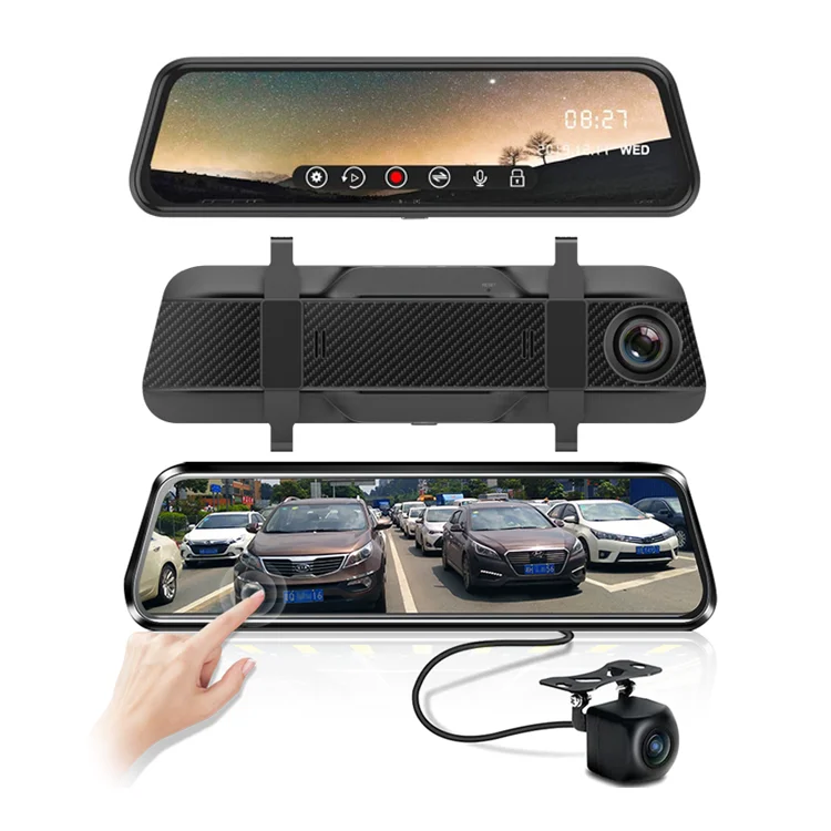 

EGO Hot Selling 1080P Rearview Mirror Camera Dual Dash Cam DVR Car Dash Camera