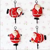 004 Christmas European pastoral style old wrought iron hook coat hook resin hook Cartoon Santa Claus Fridge sticker