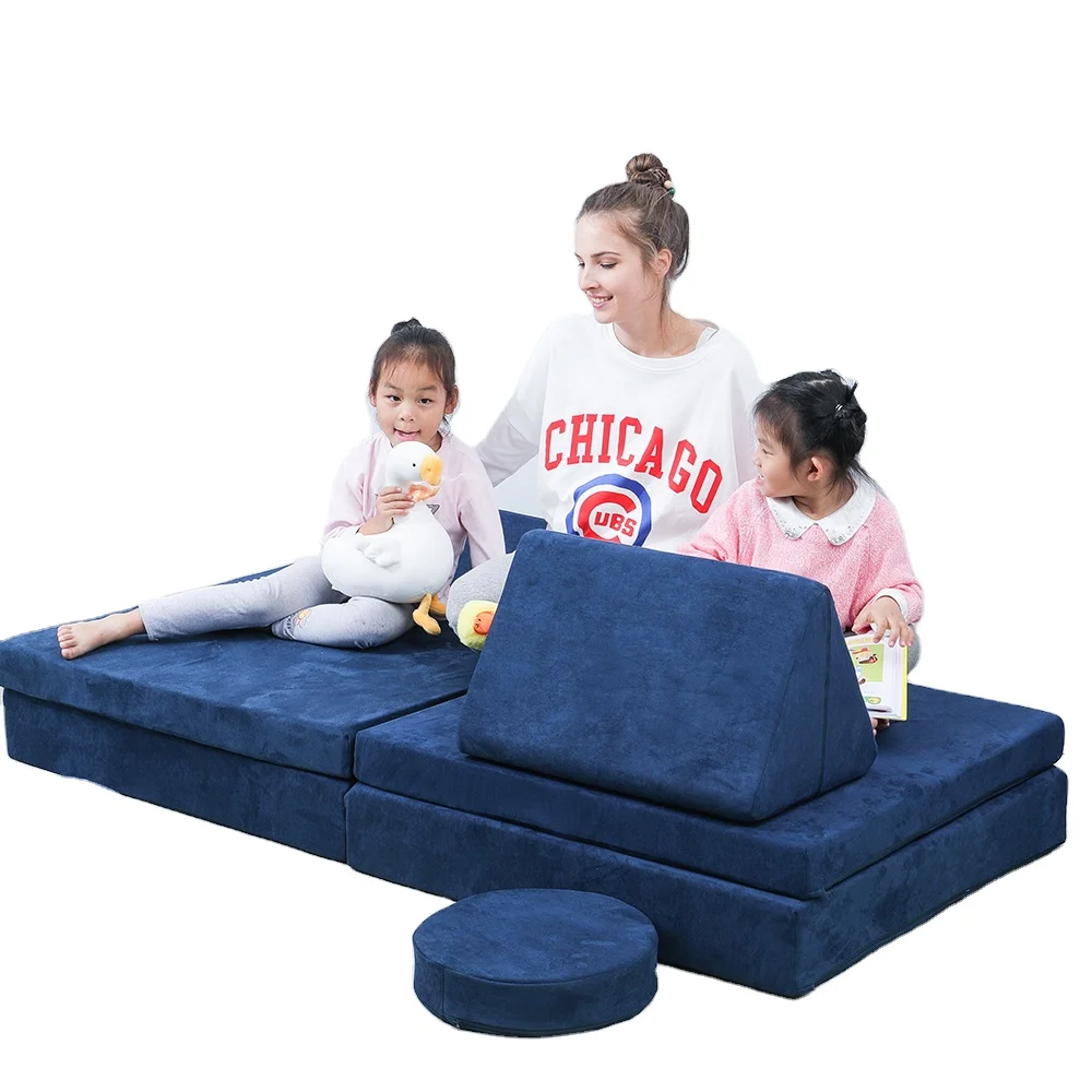 

China Factory Couch Play Kids Modular memory Foam Couch Baby Playmat Kids Play Couch Foldable Mattress Bed