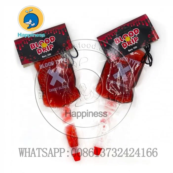 

Halloween Blood Drip Transfusion Bag Liquid Jam Candy