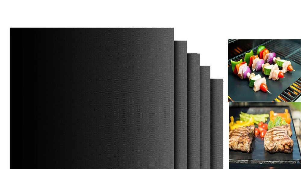 Wholesales Dishwasher Safe Barbeque Grill Mat Heavy Duty Ptfe Heat