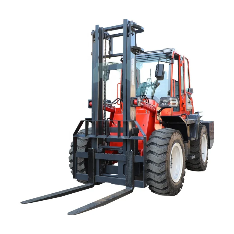 

SDYD All Rough Terrain Forklift Truck Ton 1 1.5 2 2.5 3 3.5 4 5 6 7 Ton Off Road 4x4 4WD Forklift for Sale