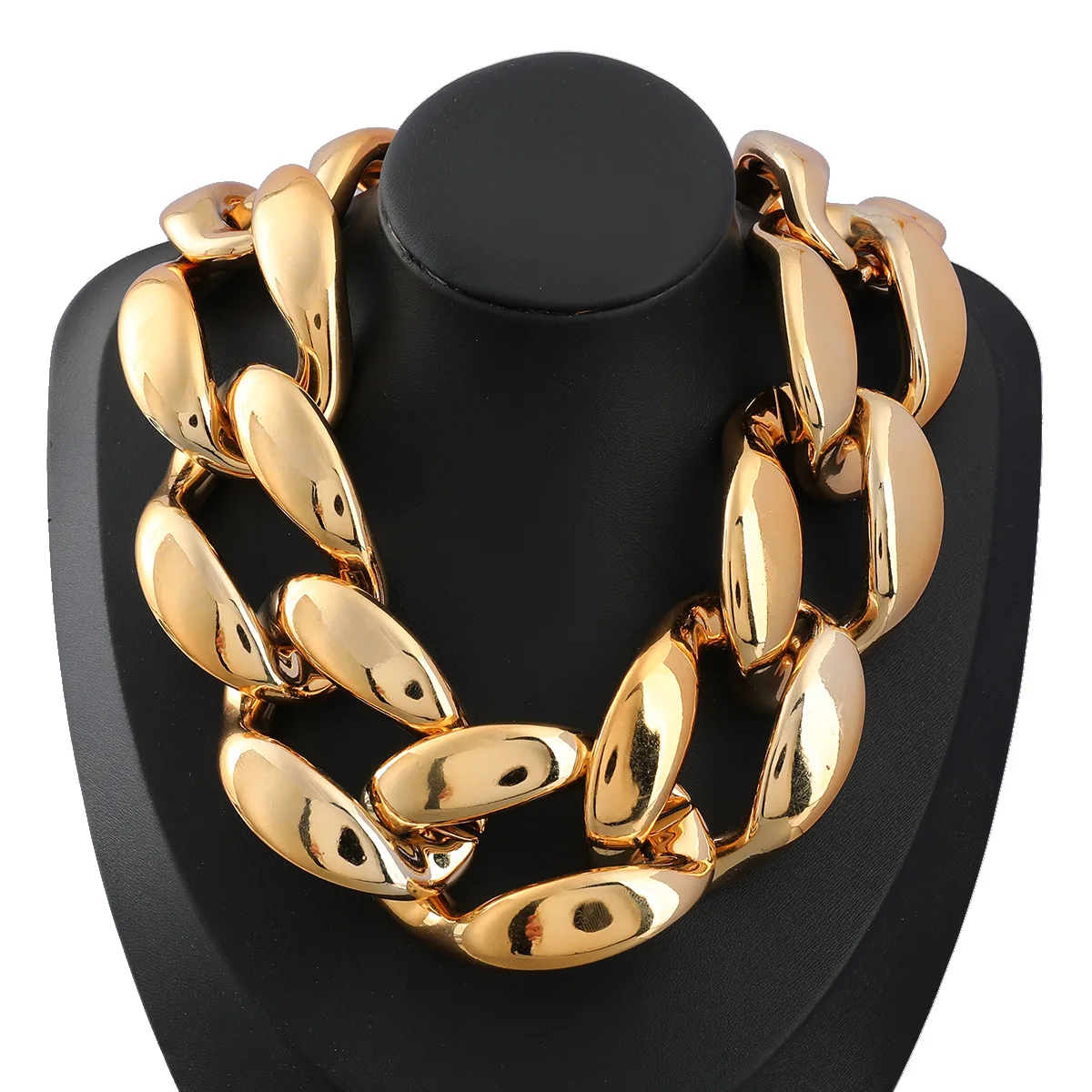 

JLN16713 Hot Sale Fashion Wide Chain Choker Necklace Women Chunky Necklace Jewelry
