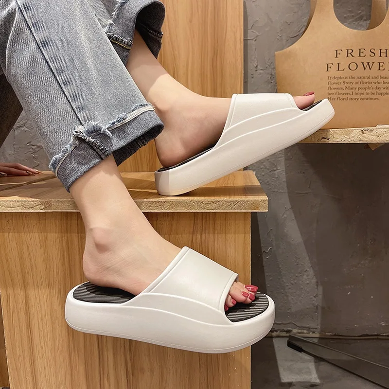 

Rubber Summer Beach Latest Soft Eva Design Woman Platform Slipper For Lady 2022, As show in picture