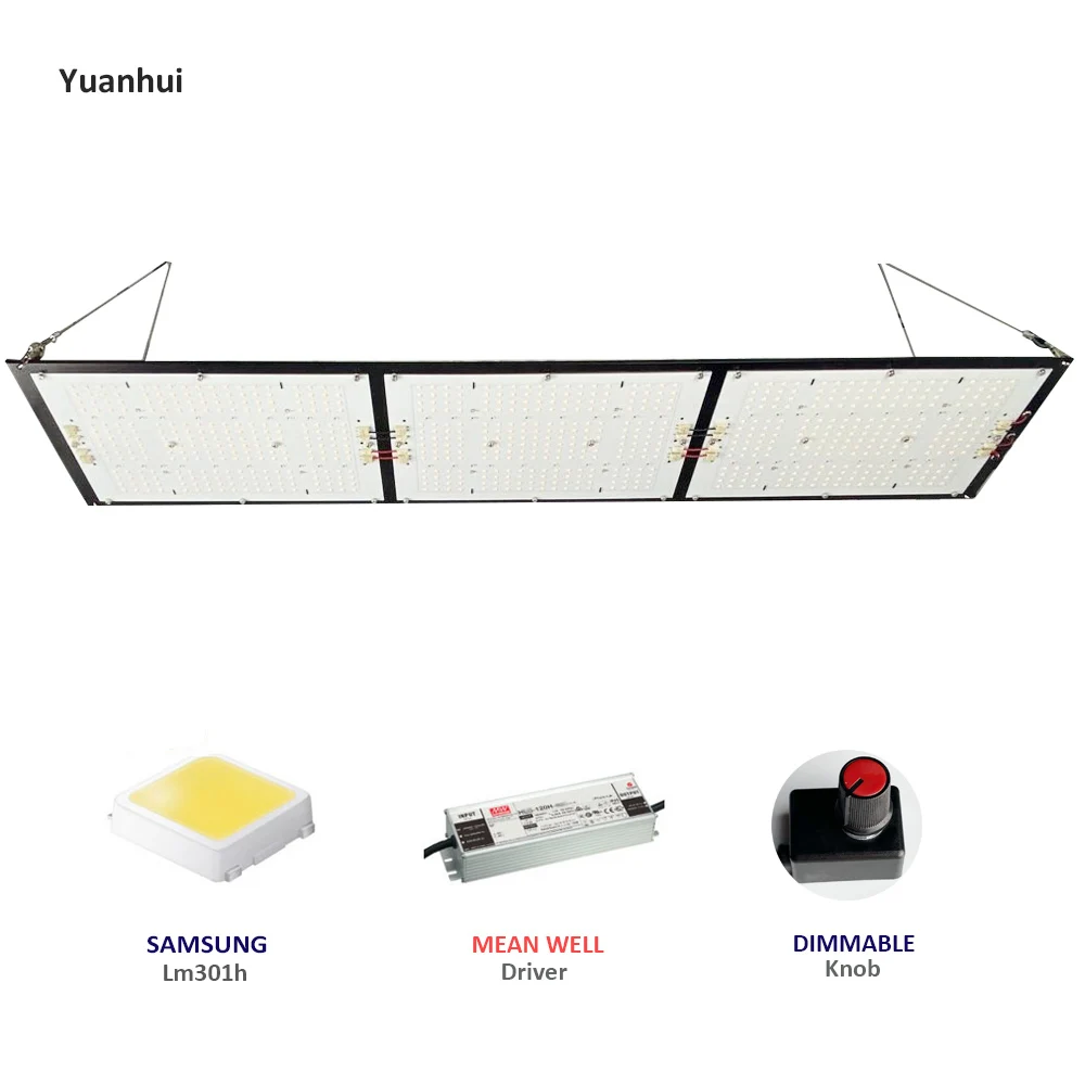 Yuanhui 300w 320w lm301h grow led light cree-xp-e2 660nm with UV IR Separate swiches