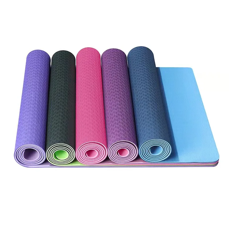 

Yoga Exercise Accessories High Density TPE Exercise Mat Double Color Foldable Eco Friendly Yoga Mat