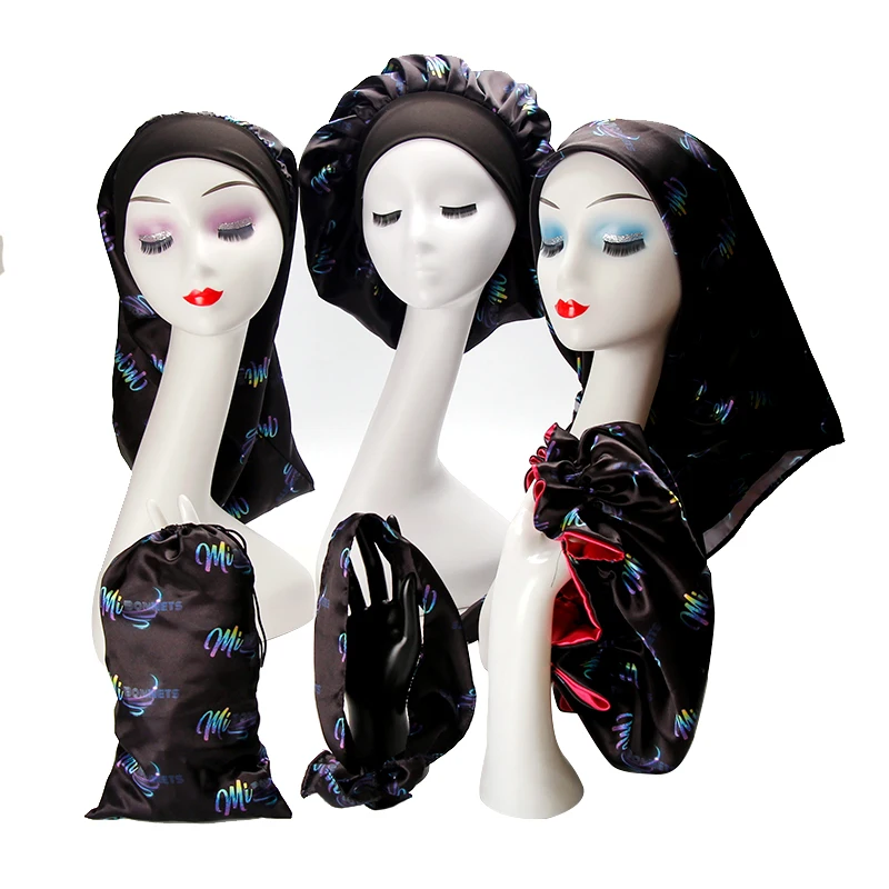 

Customized Multy Logo Big Size Satin Hair Scarf Provides Chemotherapy Comfort and Supports Hair Regrowth