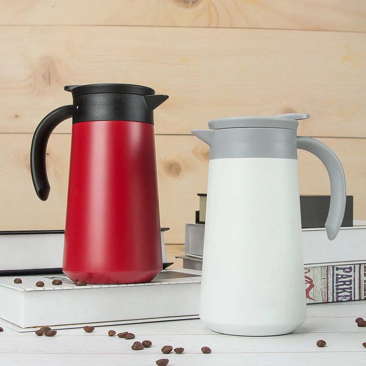 2020新款设计600毫升800毫升不锈钢保温瓶带手柄的热咖啡壶