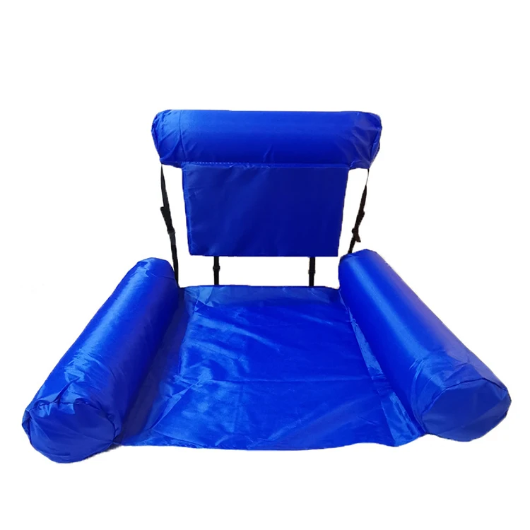 

New arrival product swimming ring water backrest recliner floating bed inflatable swimming ring hammock foldable floating row