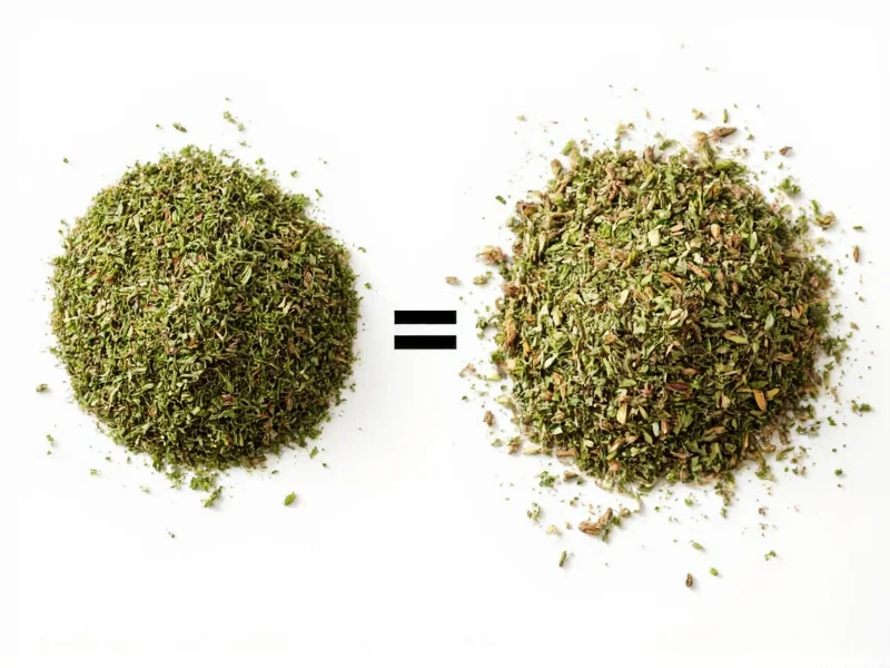 Ground Thyme to Dried Thyme Conversion: Exact Measurements