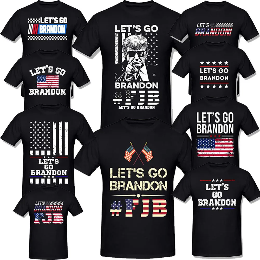 

Let's Go Brandon Printing Short Sleeve XS 4XL Tee Shirts Unisex Graphic T Shirts Plus Size Men's Shirts, Customized