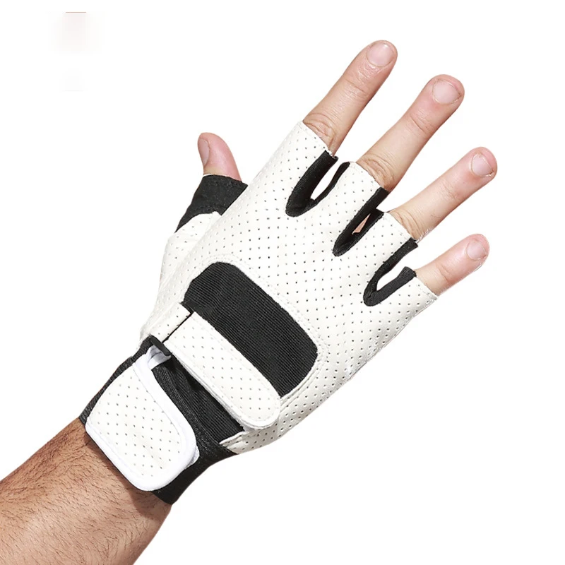 

Weight Lifting Fitness Gloves Half Finger Sports Gym Gloves Workout Exercise Training Protect Weightlifting Gloves, Black/white