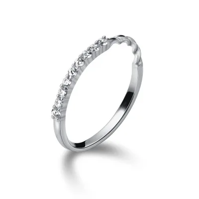 

Fresh style simple rings jewelry women diamond 925 sterling silver ring, As picture