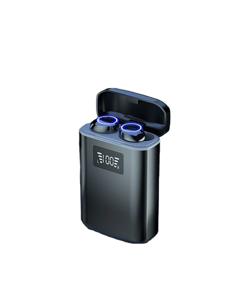 

Mini In-Ear Wireless Noise Cancelling Earbud Headphone LED Display Earphone
