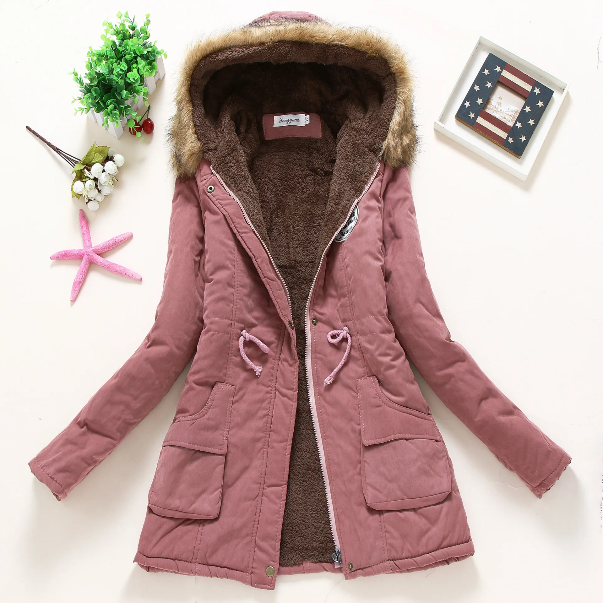 

Winter Womens Thicken Warm Coat Hood Overcoat Long Jacket Outwear New, 16 colors to choose