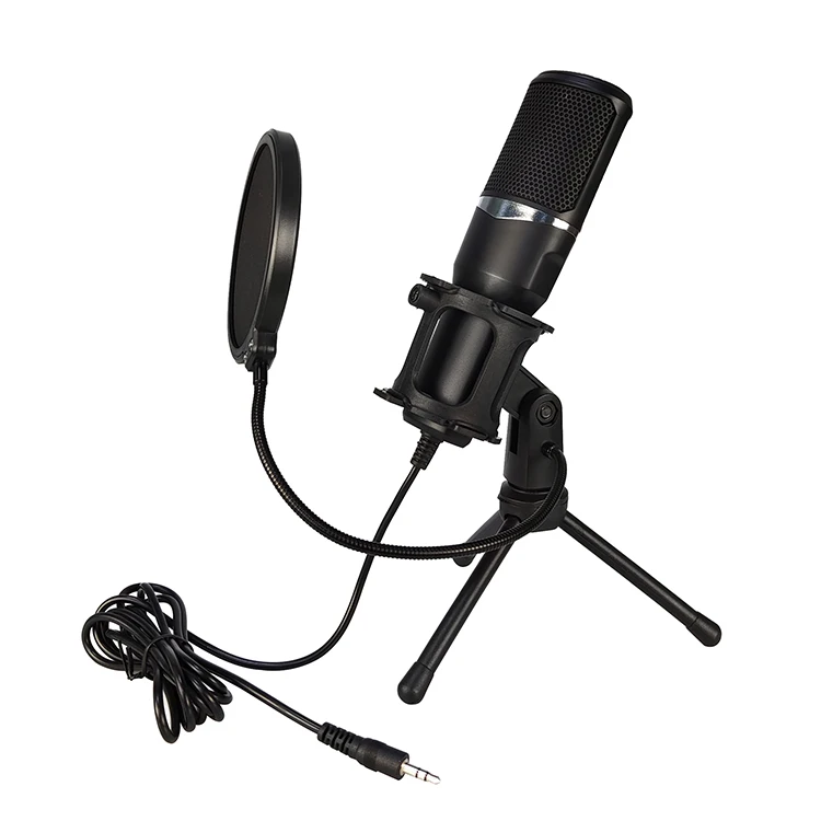 

3.5MM PC Microphone,Professional Recording Condenser Microfone Compatible with PC, Laptop, iPhone, iPad, Singing,Voice Recording