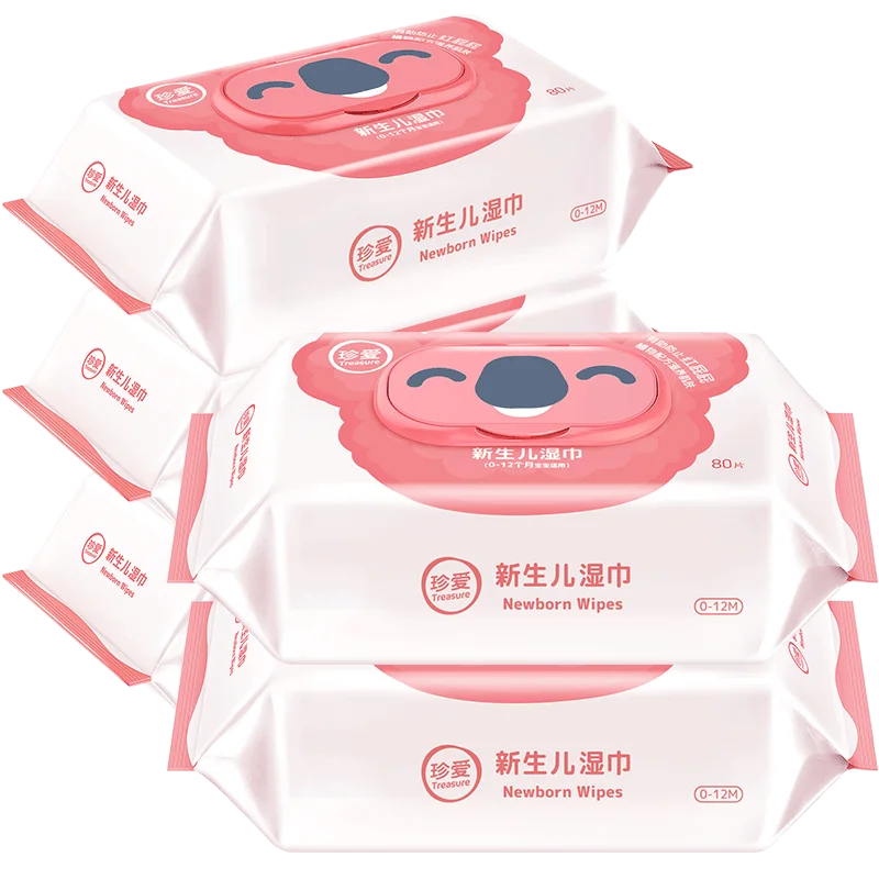 

80pcs Moist Wipes Chamomile Extract Baby Wet Tissue Comfort Baby Wipes
