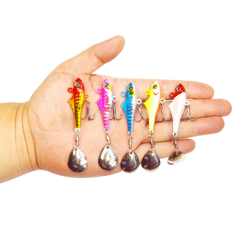 

Factory Wholesale Vibrating Fishing Bait Spinner Lure Fishing Metal VIB, 5 colors choice or custom