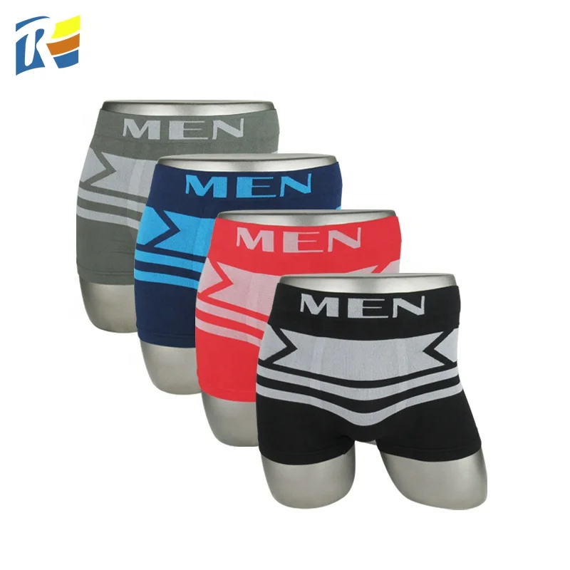 

Hot Selling Direct Factory Newest In Stock Comfortable Men Seamless Underwear Boxer Briefs, Bule, gray, red, black