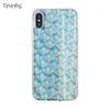 Custom Electroplating Laser Fish Scale Pattern Design IMD TPU Mobile Cel Phone Case Cover For iPhone 7 8 X Case