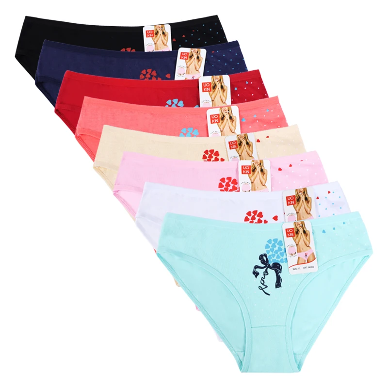 

UOKIN 2021 wholesale high quality breathable cotton ladies women underwear panties, 8 colors