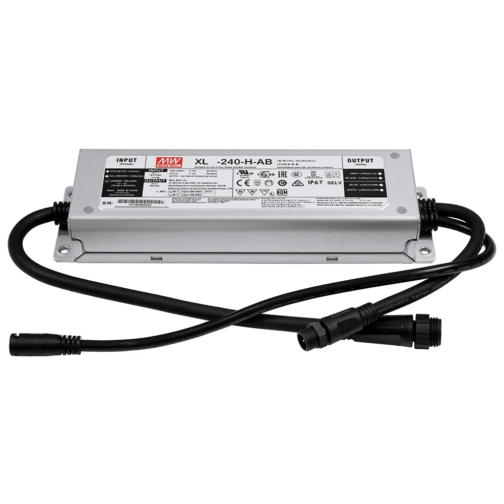 

Hot Sale 100w 120w 240w 480w 600w IP65 IP67 Waterproof Meanwell dimmable led driver