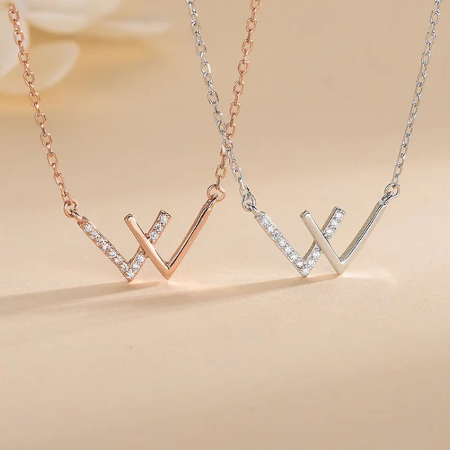 

Personalized Minimalist Pendant Jewelry Box Chain Women 925 Sterling Silver Letter Necklace