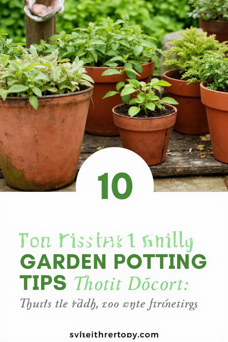 Different sized pots for garden potting