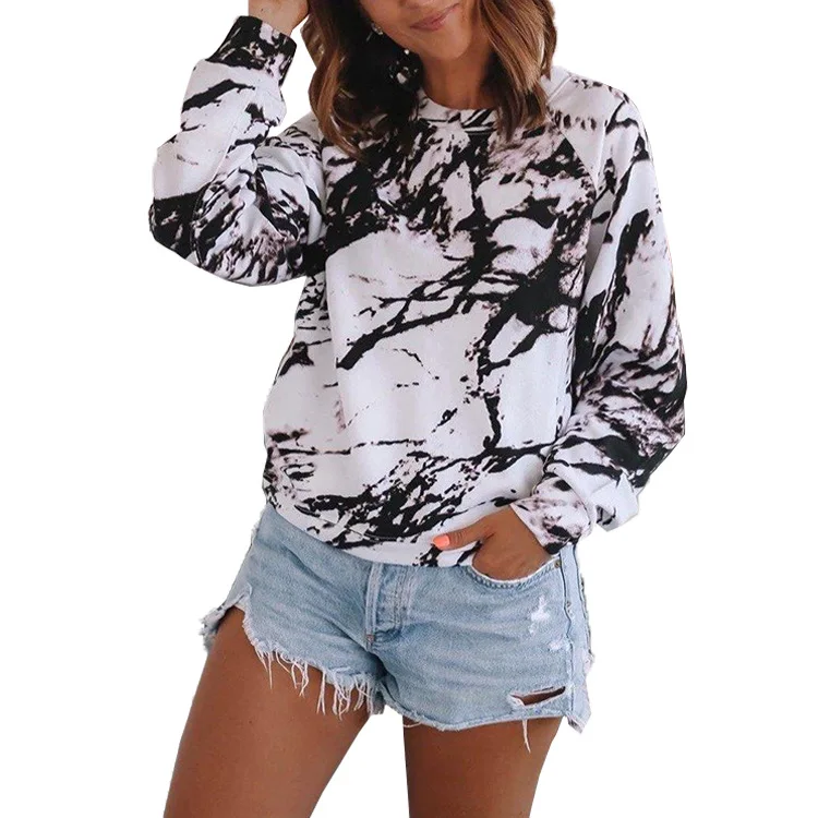 

Women's Tie Dye Printed Puff Long Sleeve Shirt