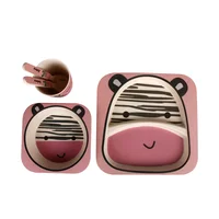 

New PLA Children Kitchen Set Bowl Plant Bamboo Fiber Kids Tableware