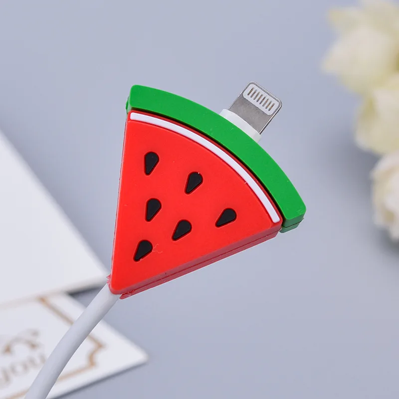 

Wholesale Cute Fruit USB Charger Cable Cartoon Bite Data Cable Protector, Customized