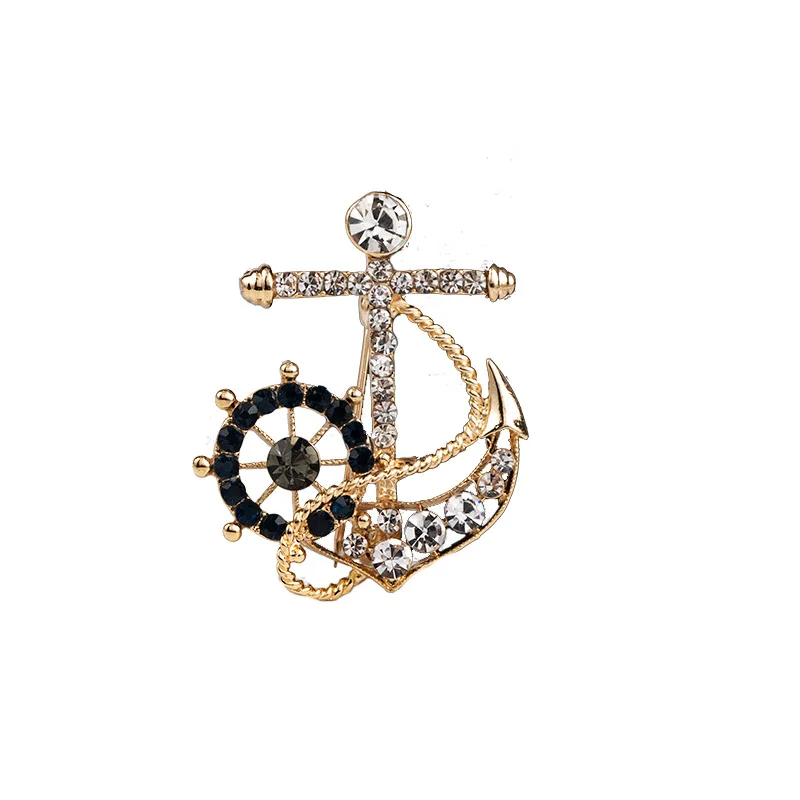 

High Grade Navy Style Rudder Anchor Men'S Brooch Suit Shirt Accessory Pin Wholesale Of Female Badge Accessories, Customized according to customer requirements