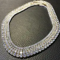 

925 Pure Silver or Brass Factory Customized 3-6mm CZ Tennis Chain