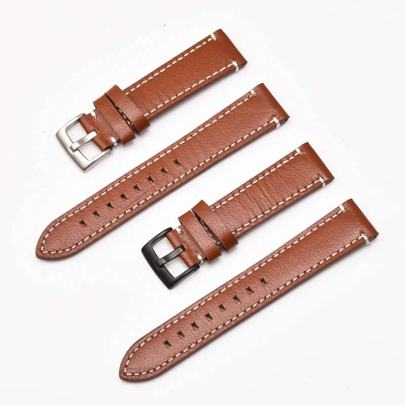 18mm 20mm 22mm 24mm Leather Watchband Smart Watch Leather Band