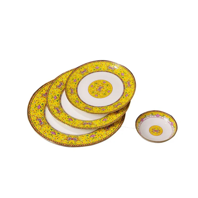 Wholesale Luxurious Design Ceramic Dinnerware Sets Porcelain Tableware