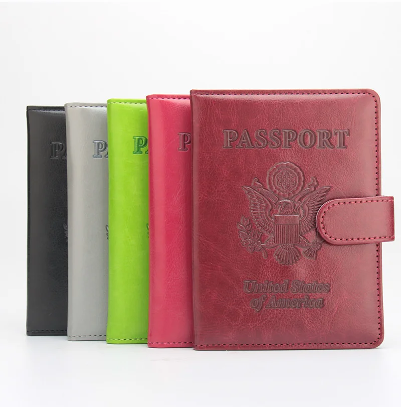 

Wholesale High Quality Leather Card Wallet Passport Pouch Rfid Blocking Passport Holder