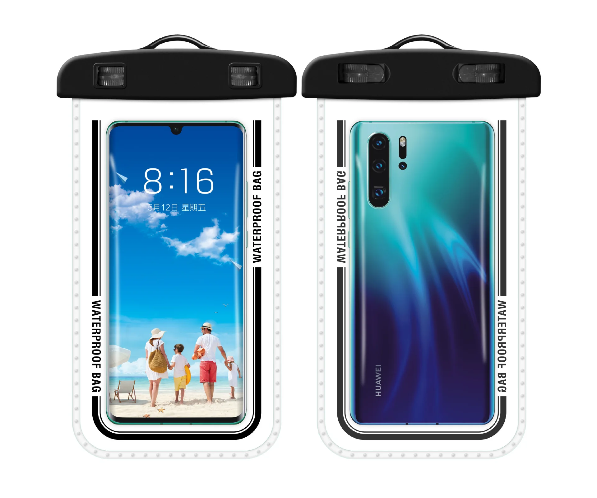 

For iPhone 12 Pro Max 11 Pro Max Xs Galaxy S20 Ultra Universal Waterproof Pouch Cellphone Dry Bag Case FOR mobile phone