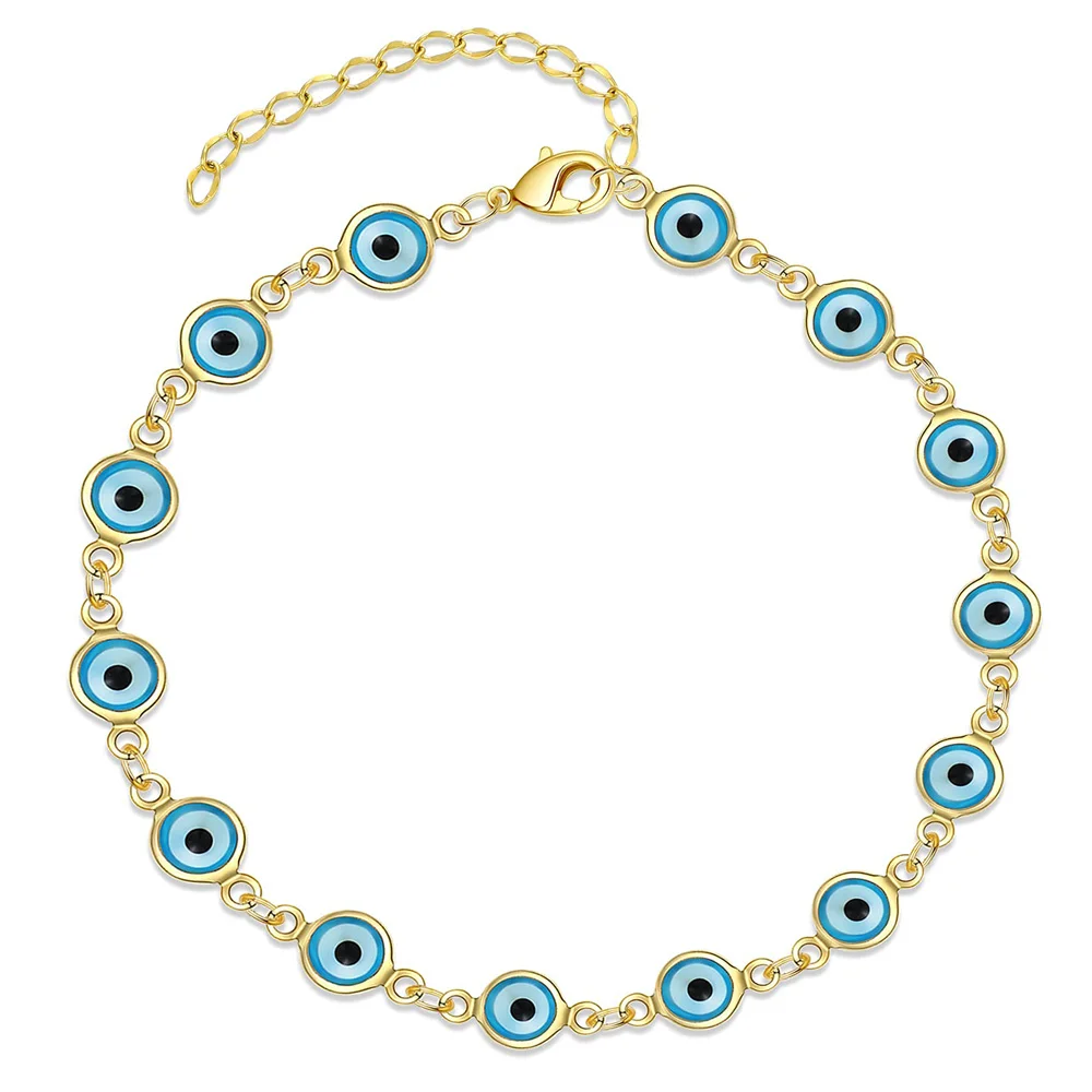

Fashion Handmade Lucky Eyes Charm Bracelet for Women Friendship Jewelry Turkish Lucky Evil Blue Eyes Bracelet, Picture shows