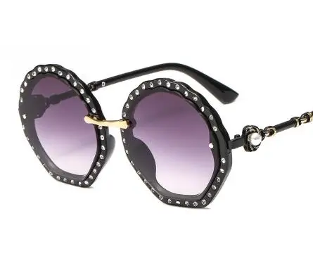 

2019 women gradient pearl diamond round sunglasses new fashion luxury brand metal frame sun glasses female oculos de sol UV400