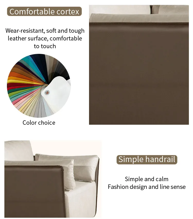 Pengpai Custom Hotel Furniture 2020 Pure Leather Design 1+1+2 Sofa