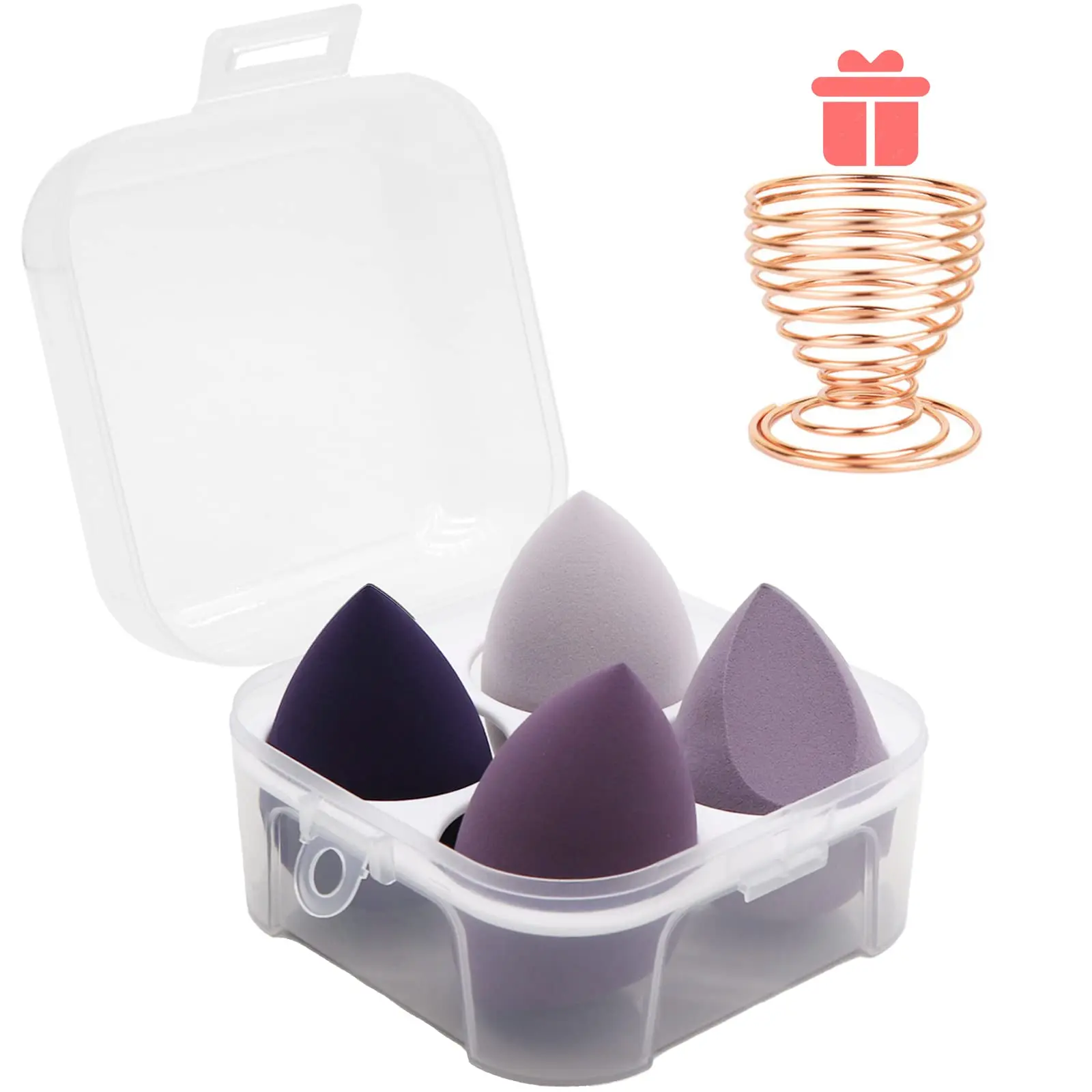 

4 Pieces Beauty Sponges Blending Blenders With Holder And Case For Cream Powder Puff Makeup Sponges Set