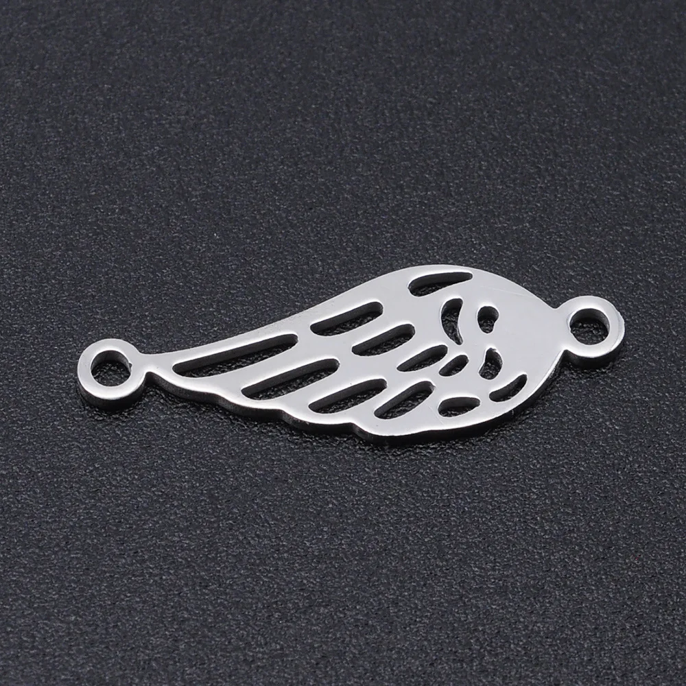 

Wholesale Trendy Different Shaped Wing Pendants High Quality Jewelry Conncetor 5Pcs/Bag