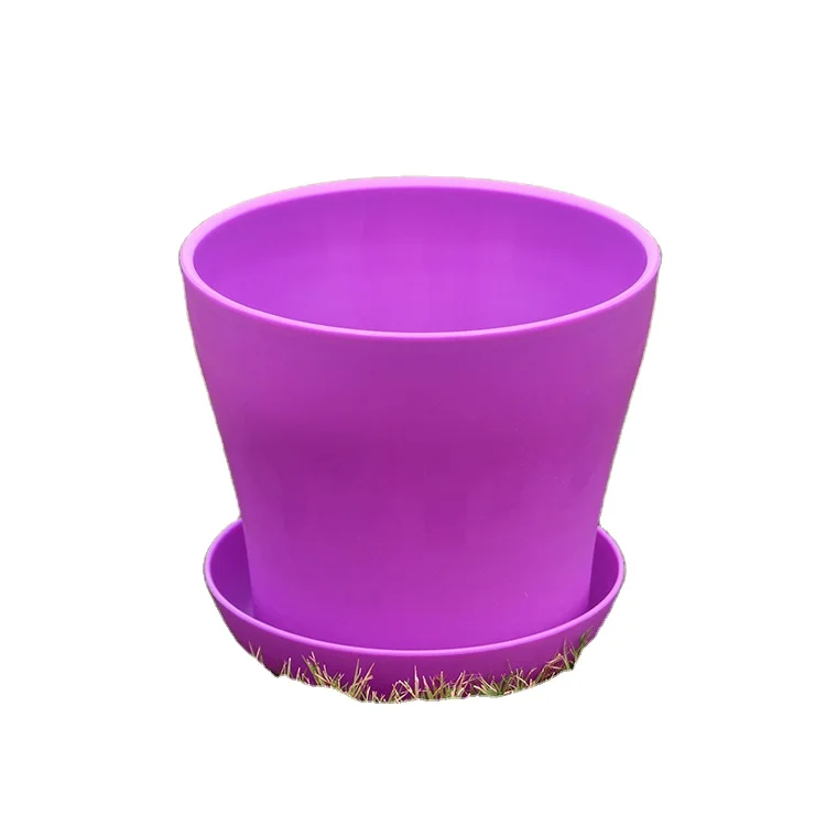 

New Open flowerpot balcony gardening high waist long mouth pot pp resin plastic flowerpot