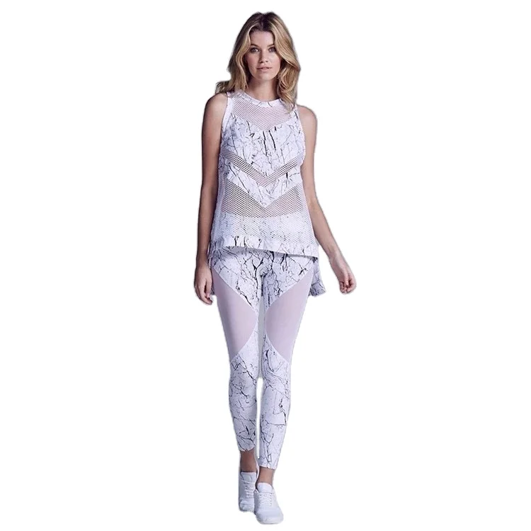 white mesh leggings