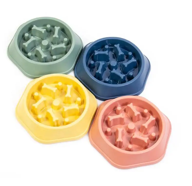 

Low MOQ High Quality Anti Slip Drop Resistant Plastic Slow Food Bowl Pet Supplies Cat Dog Bowl