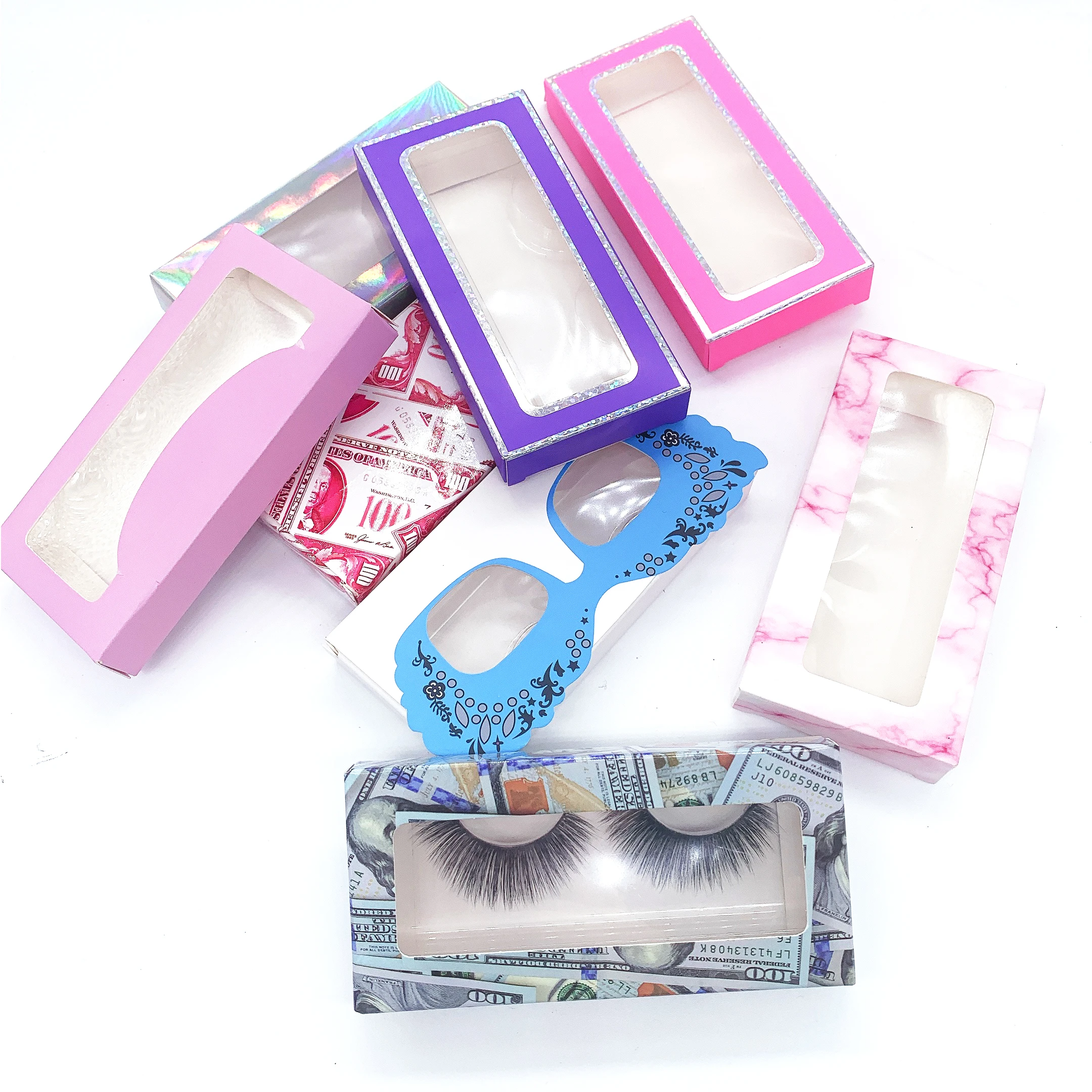 

2021 new arrivals vendor magnetic eyelash boxes with handle lashes, Black color