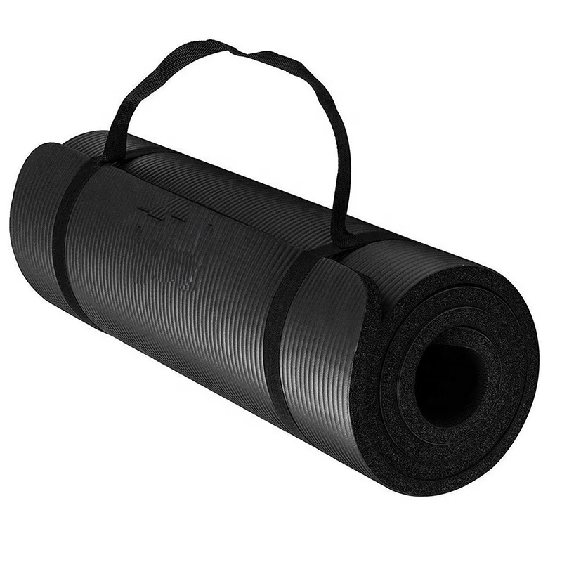 

Manufacture PVC Yoga mat with carrying strap, Customized